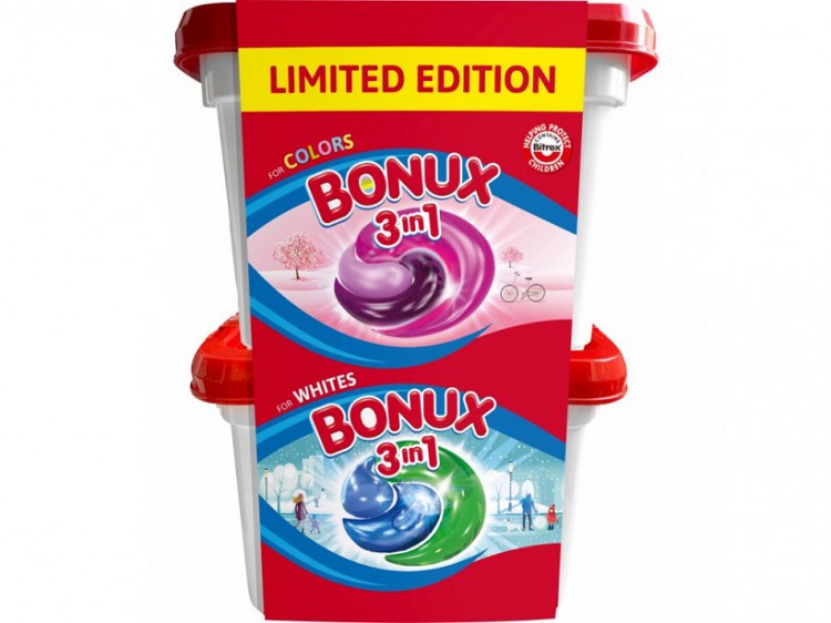 Bonux kapsle 2x22ks /22 Color+22 White | Prací prostředky - Prací gely, tablety a mýdla